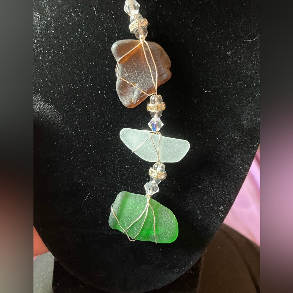 #10 Handmade seaglass stack necklace